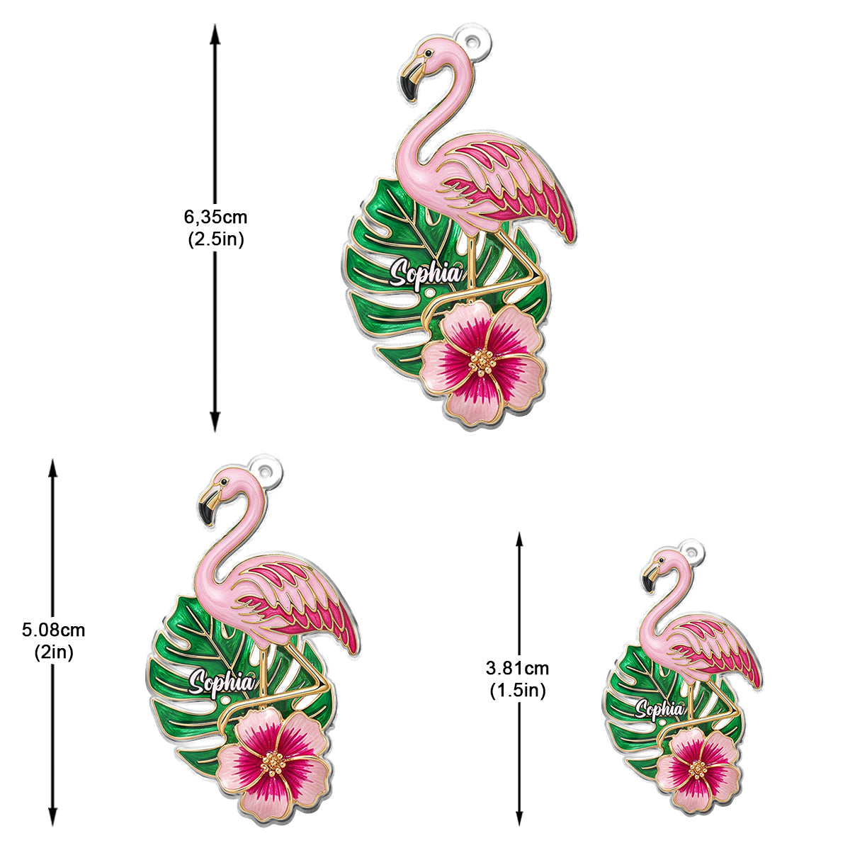 Sommerflamingo – Personalisierte Flamingo-Ohrringe