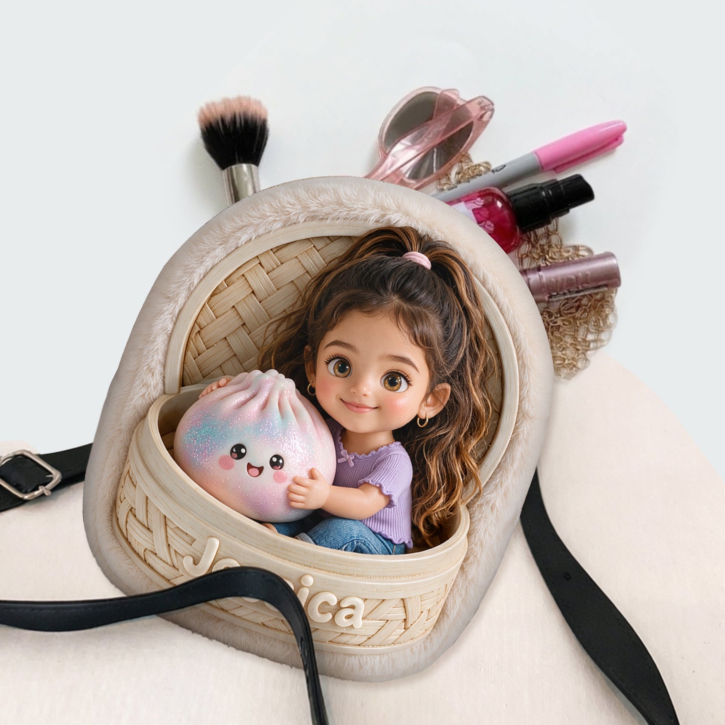 Der Lustige Mystery-Dumpling für Kinder - Personalisierte Kinder-Plüsch-Crossbag
