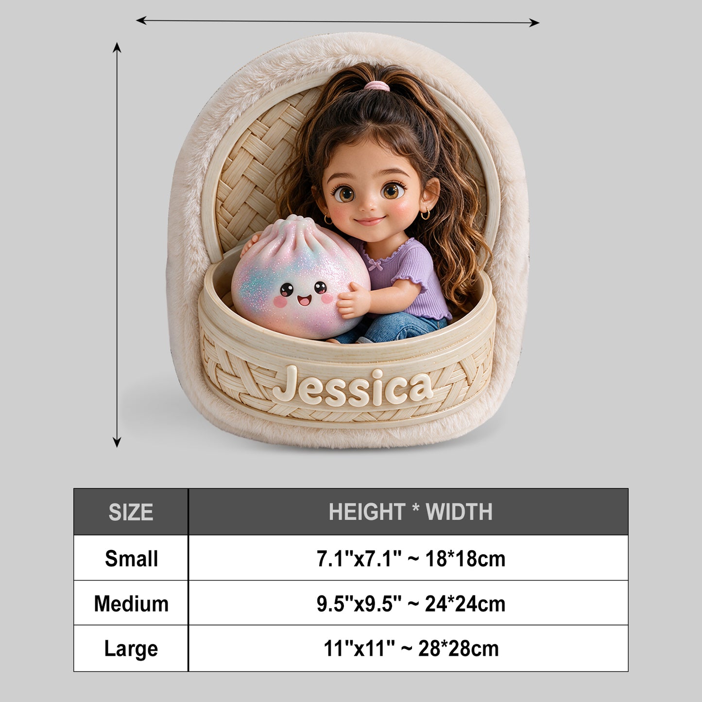 Der Lustige Mystery-Dumpling für Kinder - Personalisierte Kinder-Plüsch-Crossbag