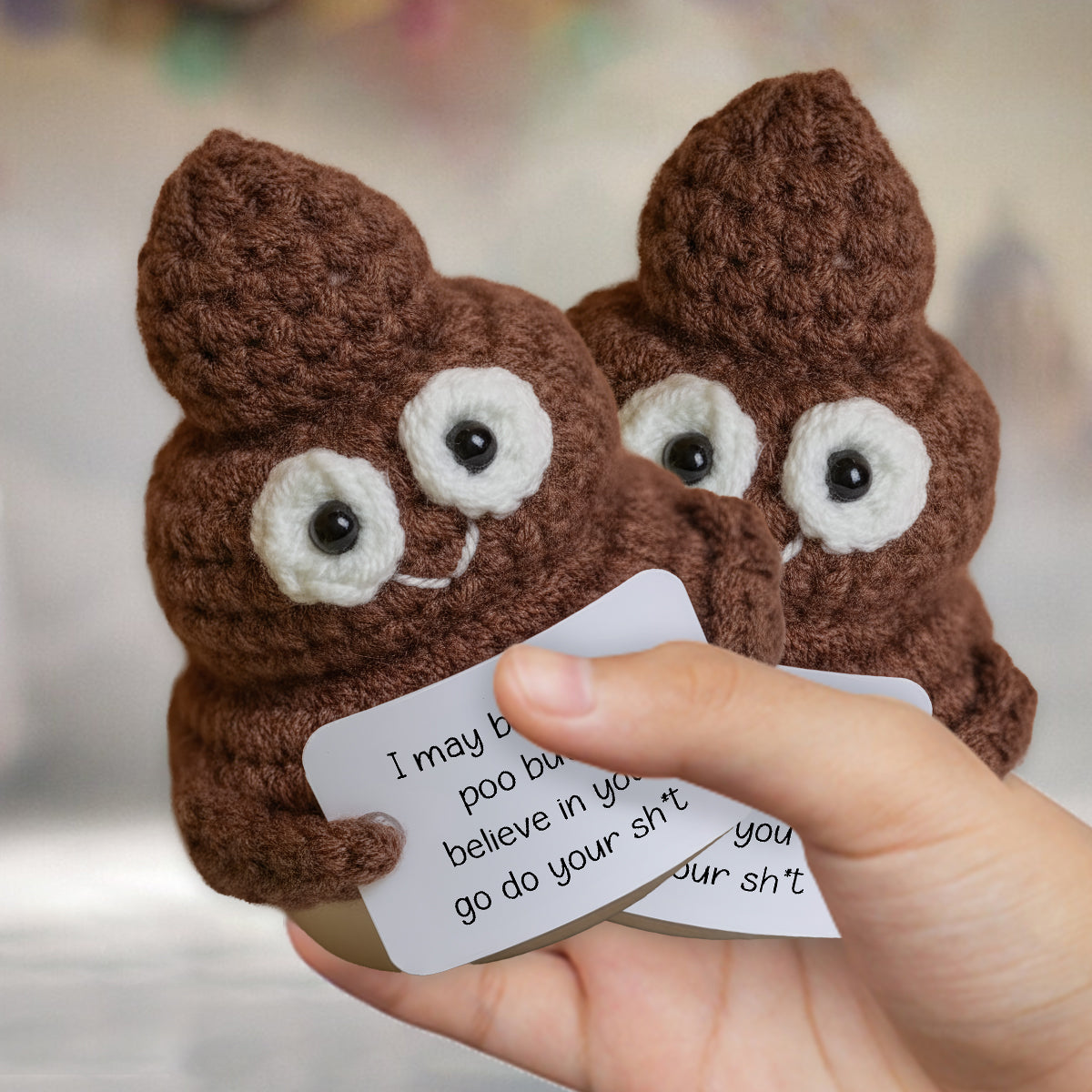 Positive Poo Crocheted - Häkelfigur von Hand