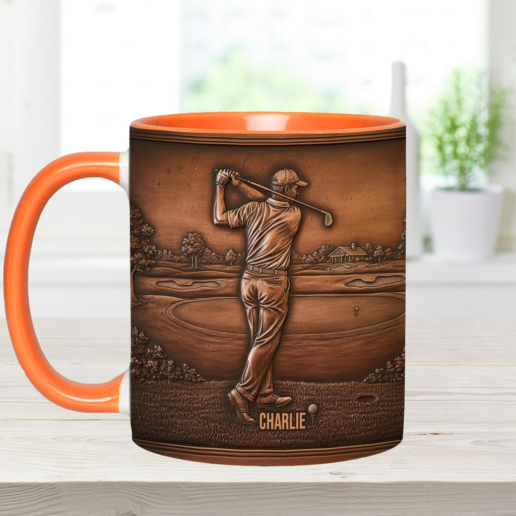 The Best Golfer - Personalized Golf Accent Mug