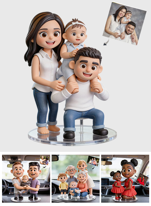 Funny Family Keepsake - Personalized Family Car Dashboard Plaque