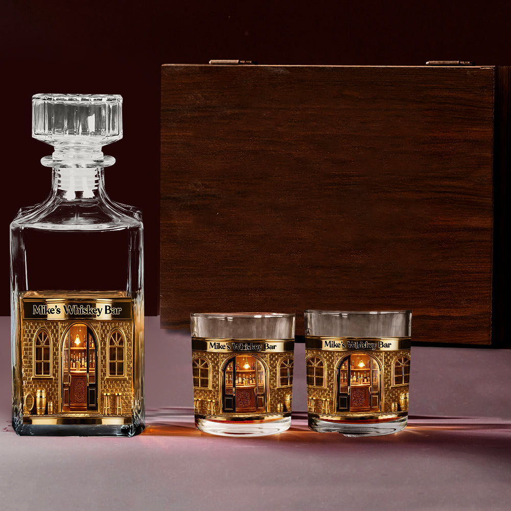Minibar-Whisky – Personalisiertes Whisky-Dekanter-Set