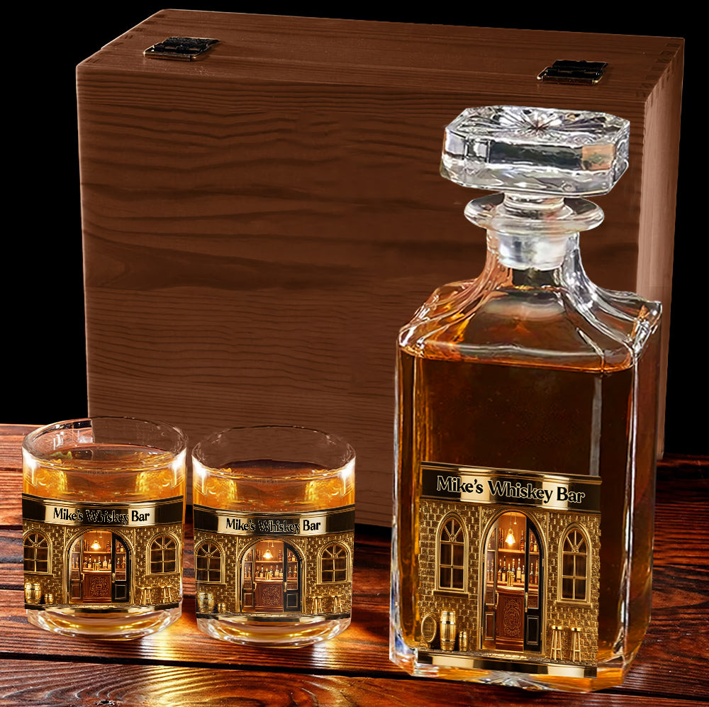 Minibar-Whisky – Personalisiertes Whisky-Dekanter-Set