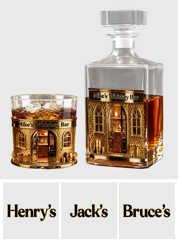 Minibar-Whisky – Personalisiertes Whisky-Dekanter-Set