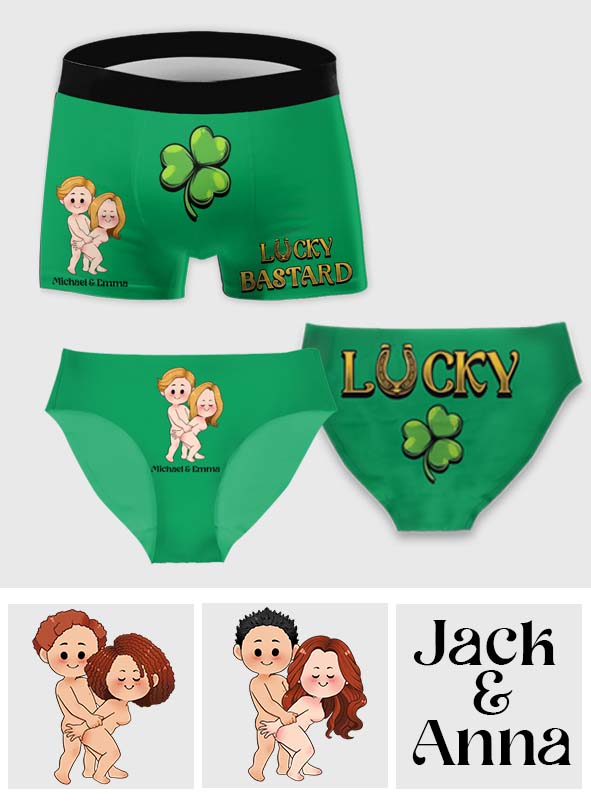 Lucky & Lucky Bastard – Personalisierte Damen-Slips und Herren-Boxershorts zum St. Patrick's Day