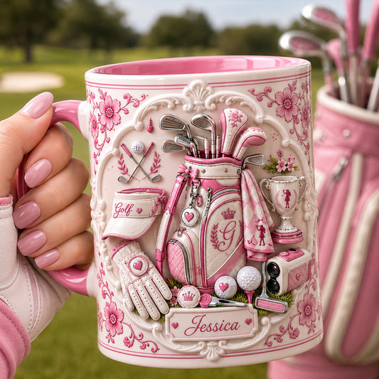 Live Love Golf - Personalized Golf Accent Mug