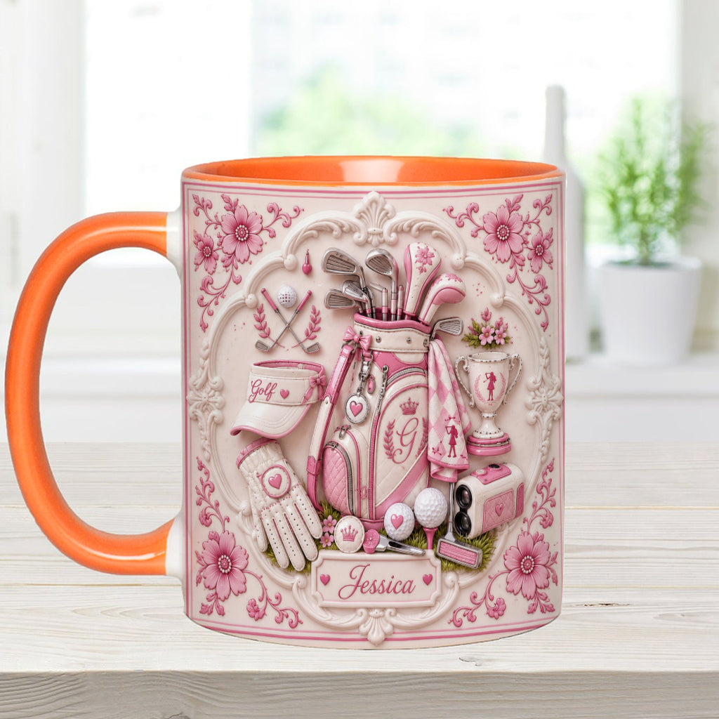 Live Love Golf - Personalized Golf Accent Mug