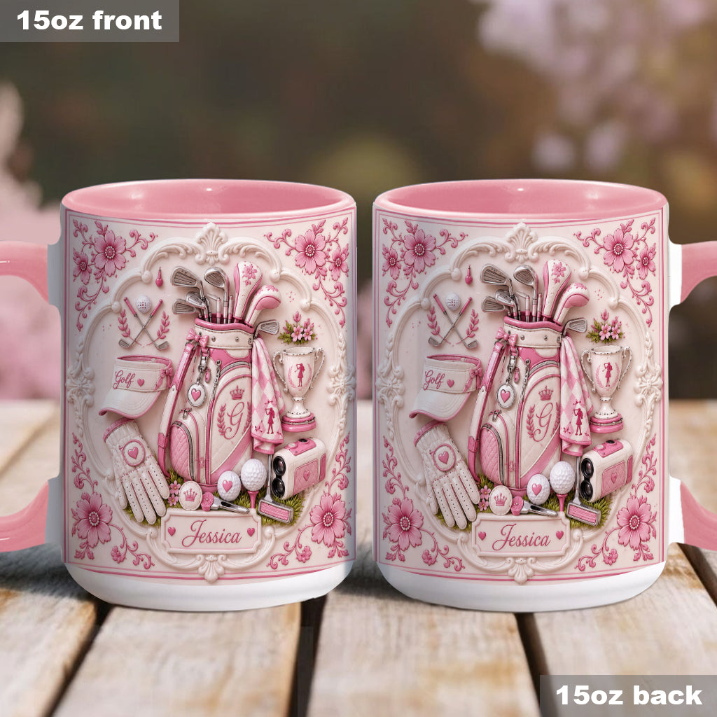 Live Love Golf - Personalized Golf Accent Mug