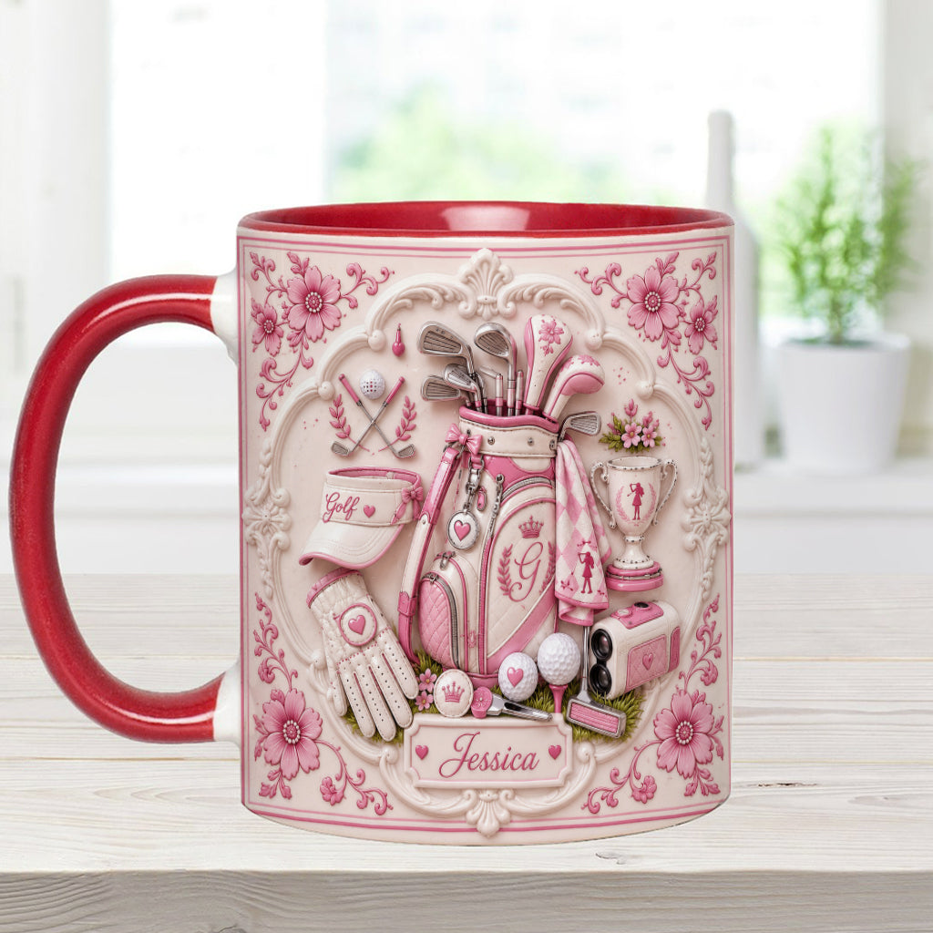 Live Love Golf - Personalized Golf Accent Mug