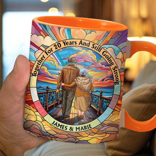 Immer noch glücklich – personalisierte Tasse für Paare