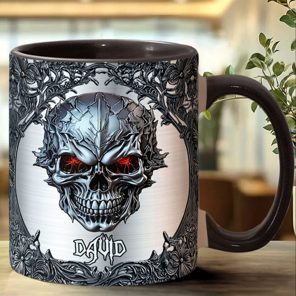 Cooler Totenkopf – Personalisierte Tasse mit Totenkopf-Akzent