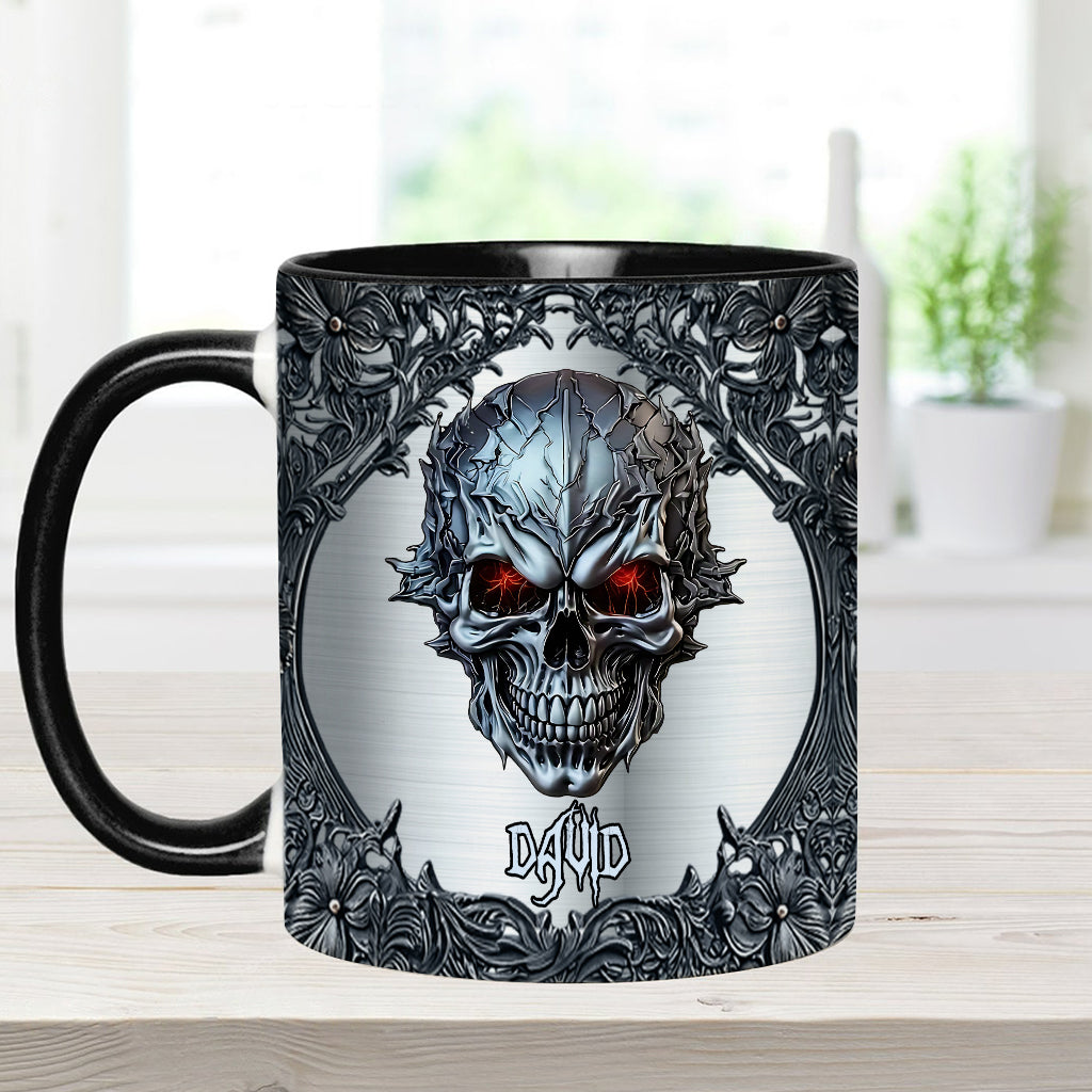 Cooler Totenkopf – Personalisierte Tasse mit Totenkopf-Akzent