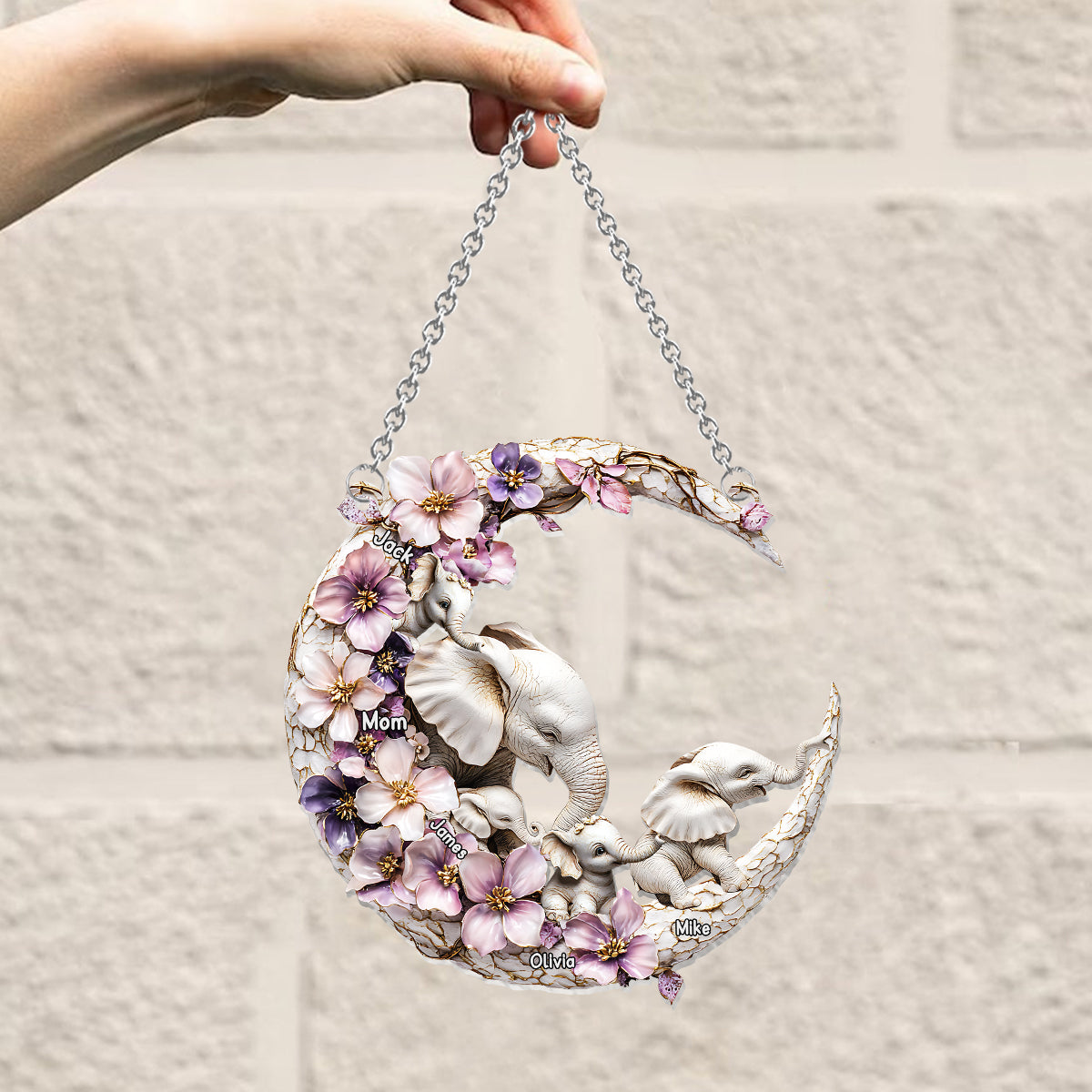 Beste Mama der Welt – Personalisierter Sonnenfänger als Fensterhänger für Mutter 