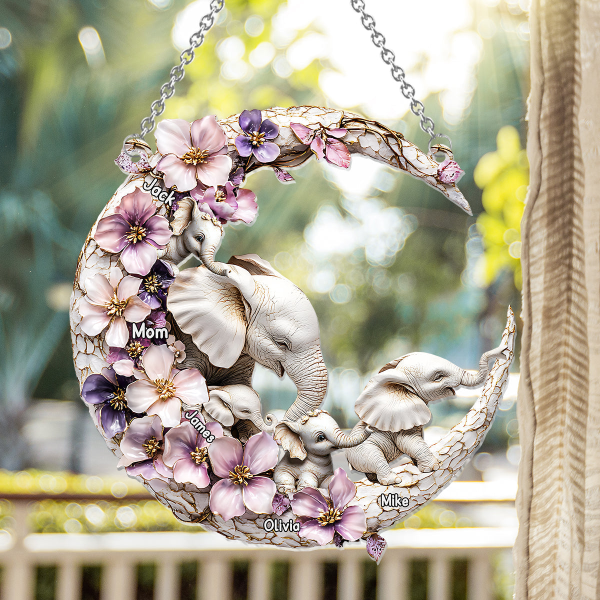 Beste Mama der Welt – Personalisierter Sonnenfänger als Fensterhänger für Mutter 