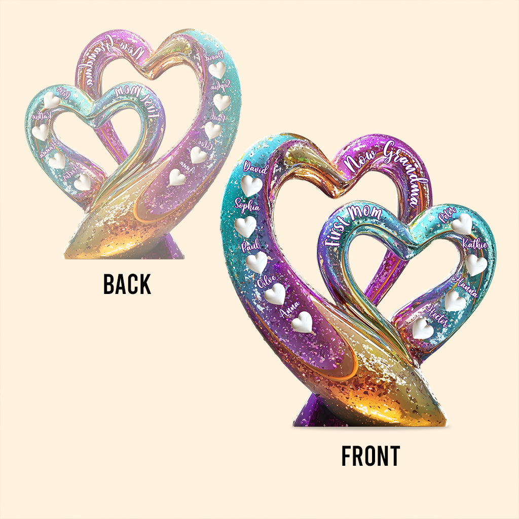 Erst Mama, jetzt Oma – personalisierte, individuell geformte Acrylplakette für Oma