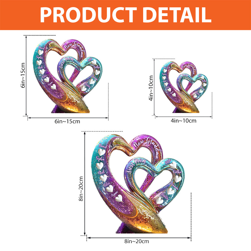 Erst Mama, jetzt Oma – personalisierte, individuell geformte Acrylplakette für Oma