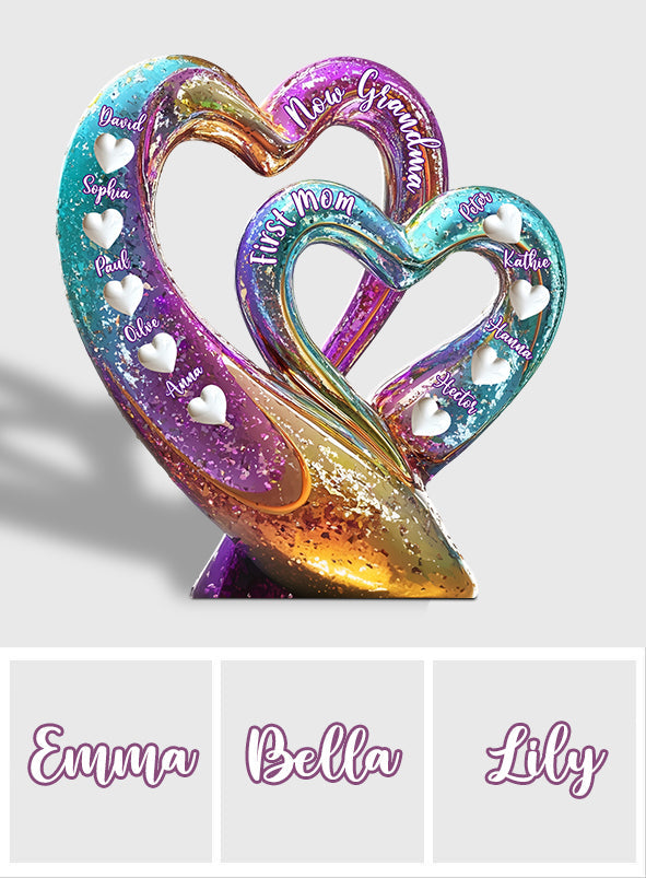 Erst Mama, jetzt Oma – personalisierte, individuell geformte Acrylplakette für Oma