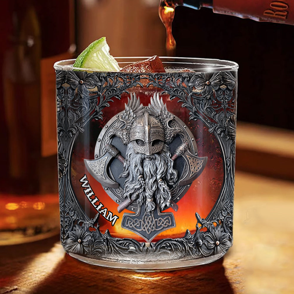 Fantasy-Wikinger – Personalisiertes Wikinger-Whiskyglas