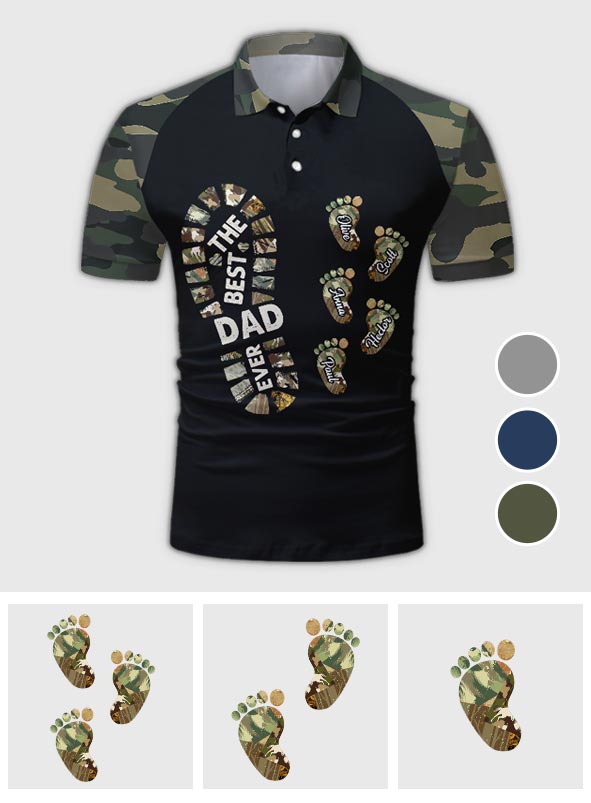Der beste Papa aller Zeiten – personalisiertes Vater-Poloshirt