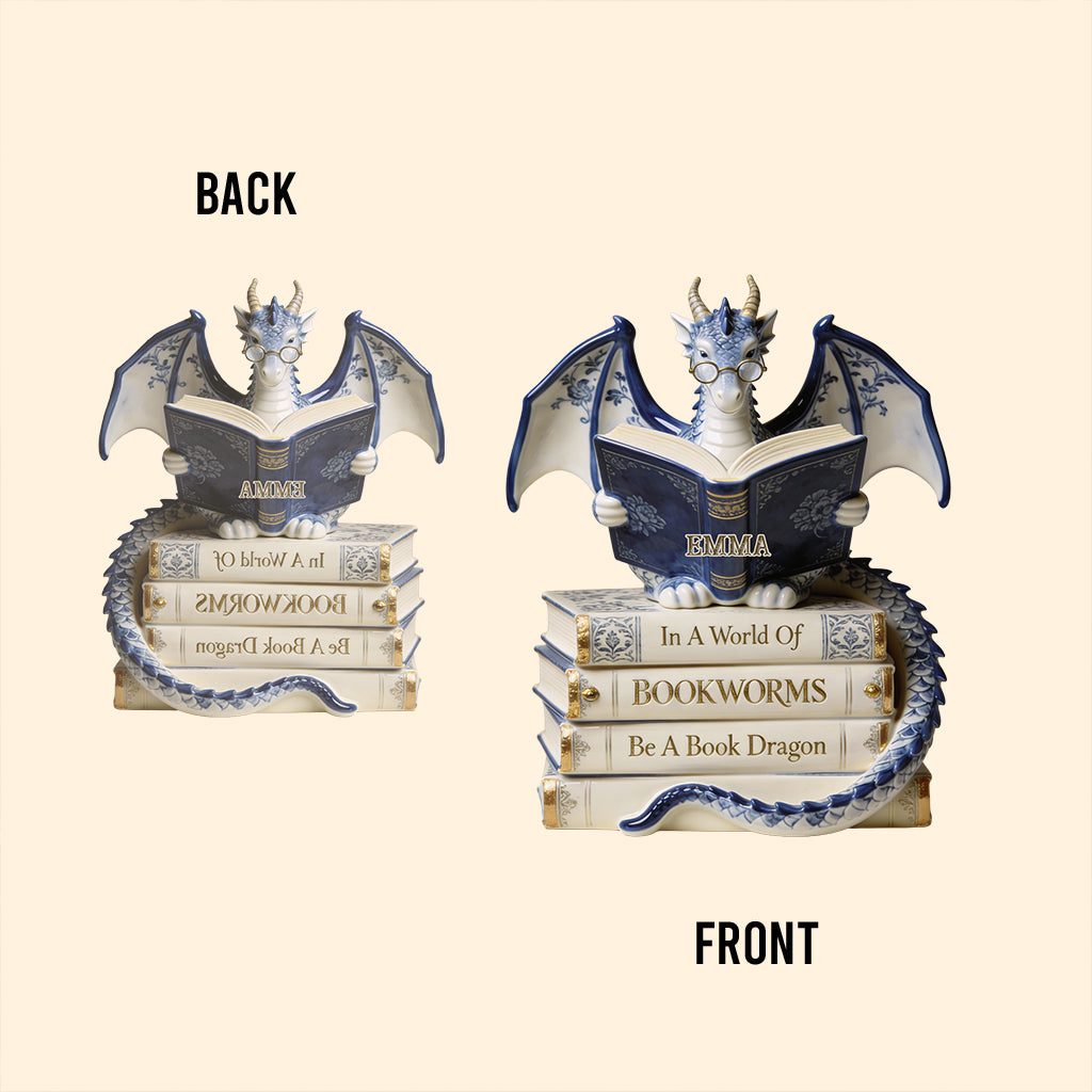 In A World Of Bookworms Be A Book Dragon - Personalized Book Custom Shaped Acrylic Plaque