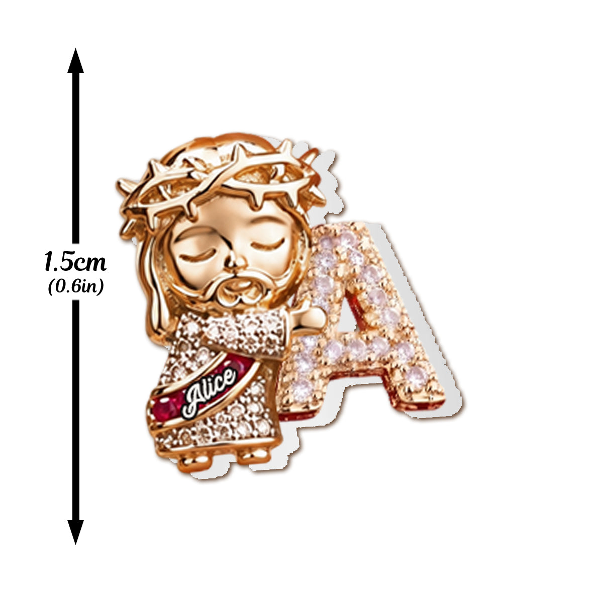 God & Letter - Personalized Christian Stud Earrings