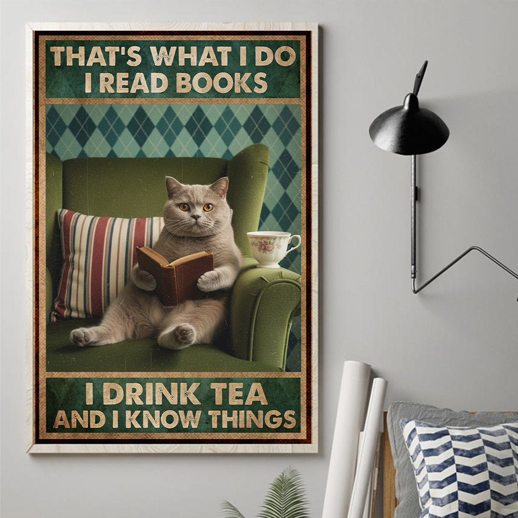 That's What I Do Customize With Your Photo Vintage Retro - Personalized Cat Canvas And Poster