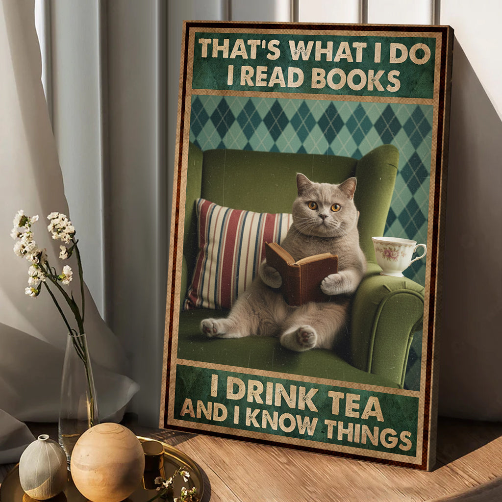 That's What I Do Customize With Your Photo Vintage Retro - Personalized Cat Canvas And Poster
