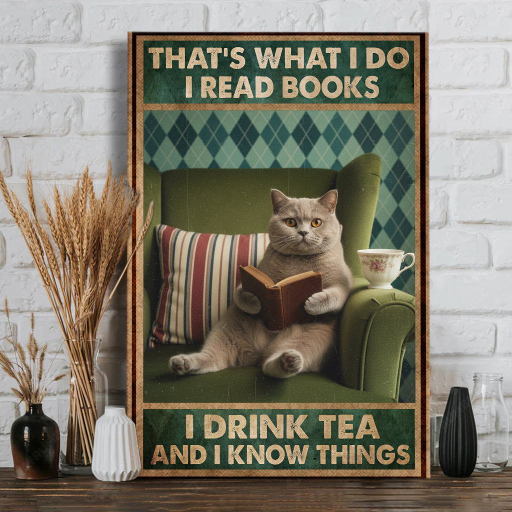 That's What I Do Customize With Your Photo Vintage Retro - Personalized Cat Canvas And Poster