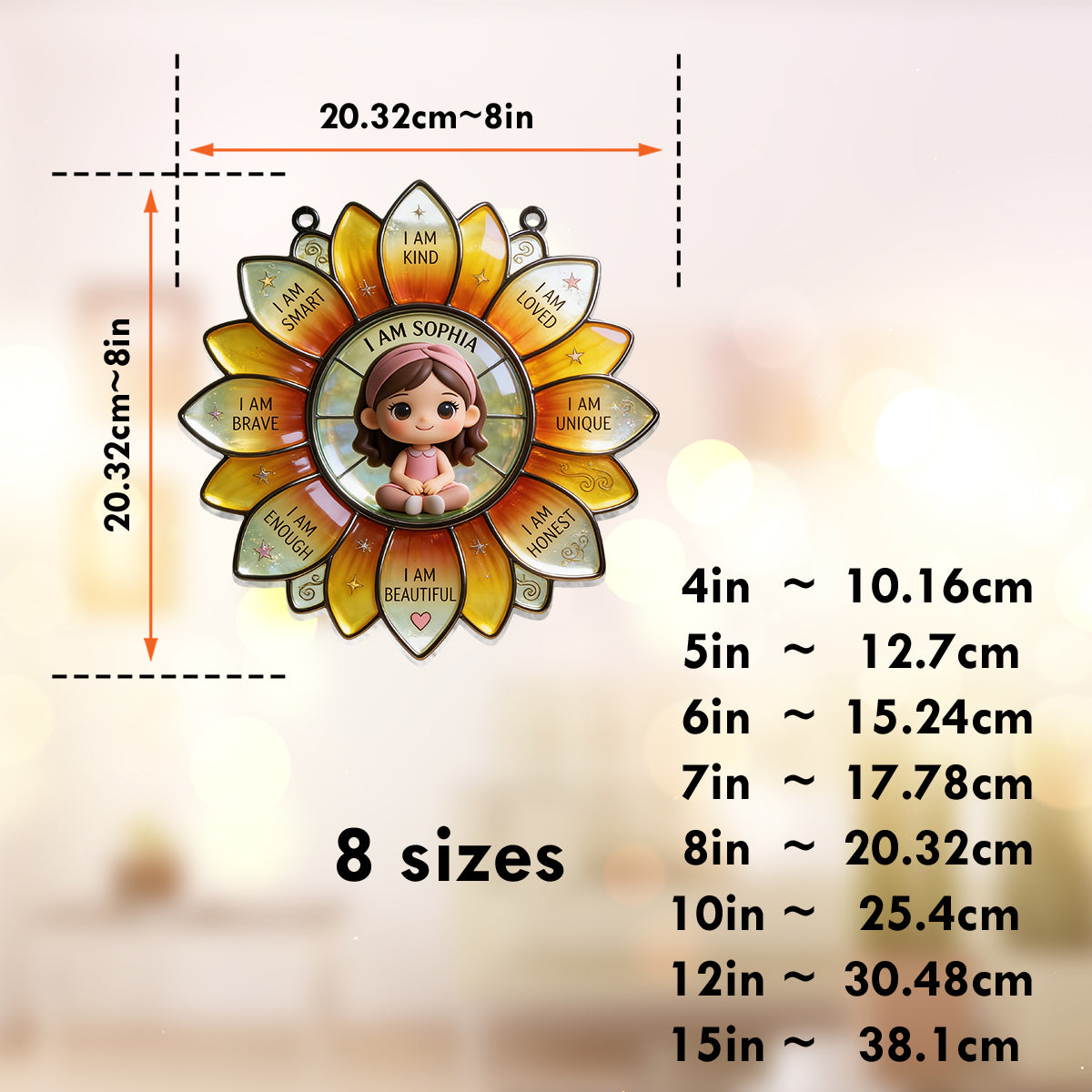 You Are Enough - Personalized Kid Window Hanging Suncatcher Ornament