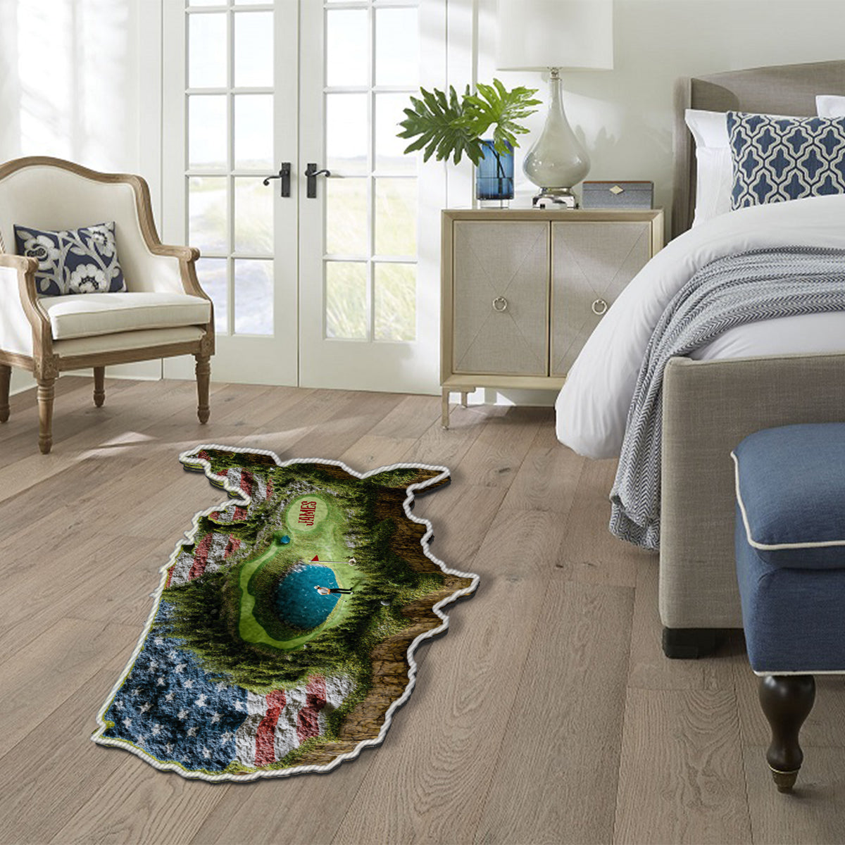 Aus Liebe zum Golfsport – Personalisierter, rutschfester, getufteter Golfteppich