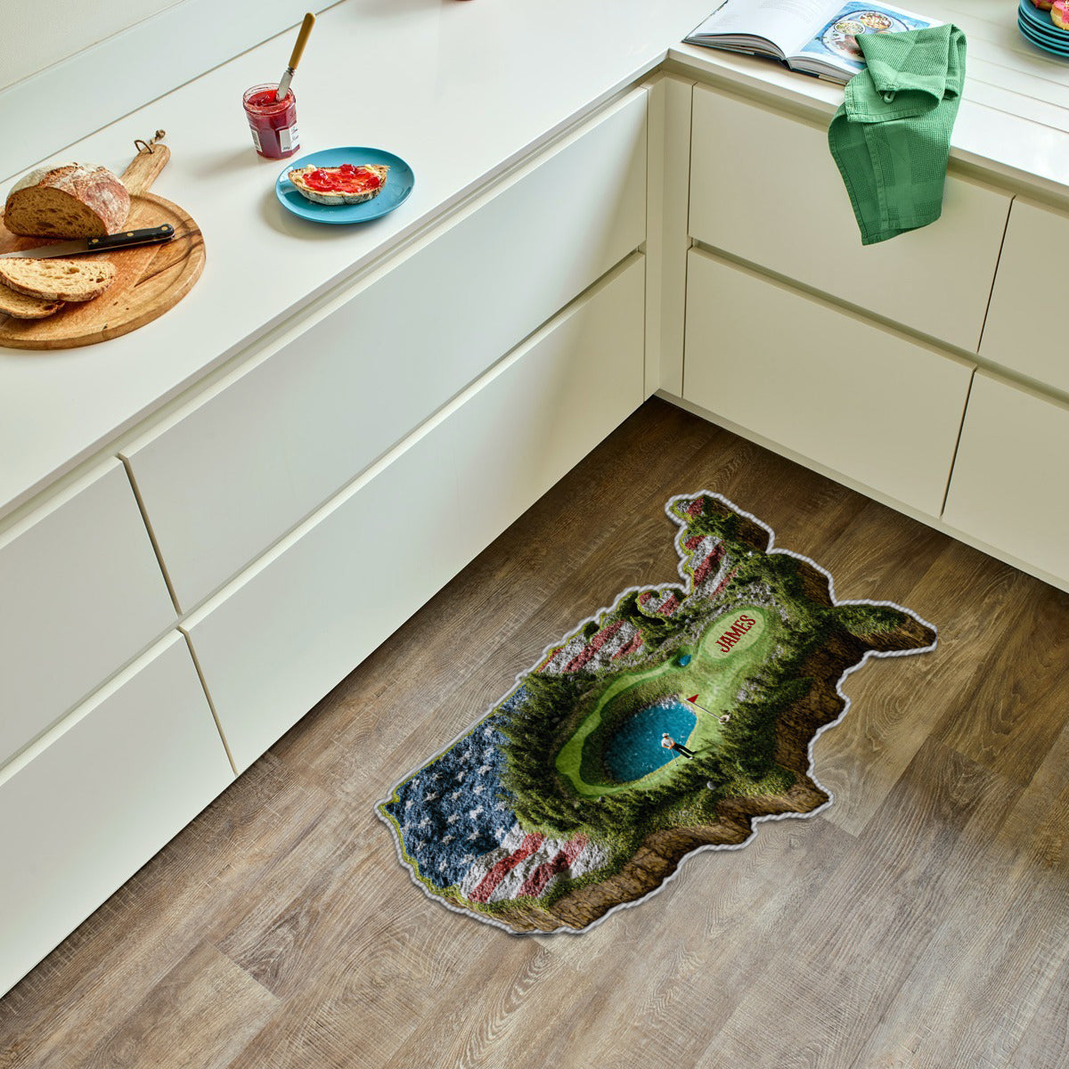 Aus Liebe zum Golfsport – Personalisierter, rutschfester, getufteter Golfteppich