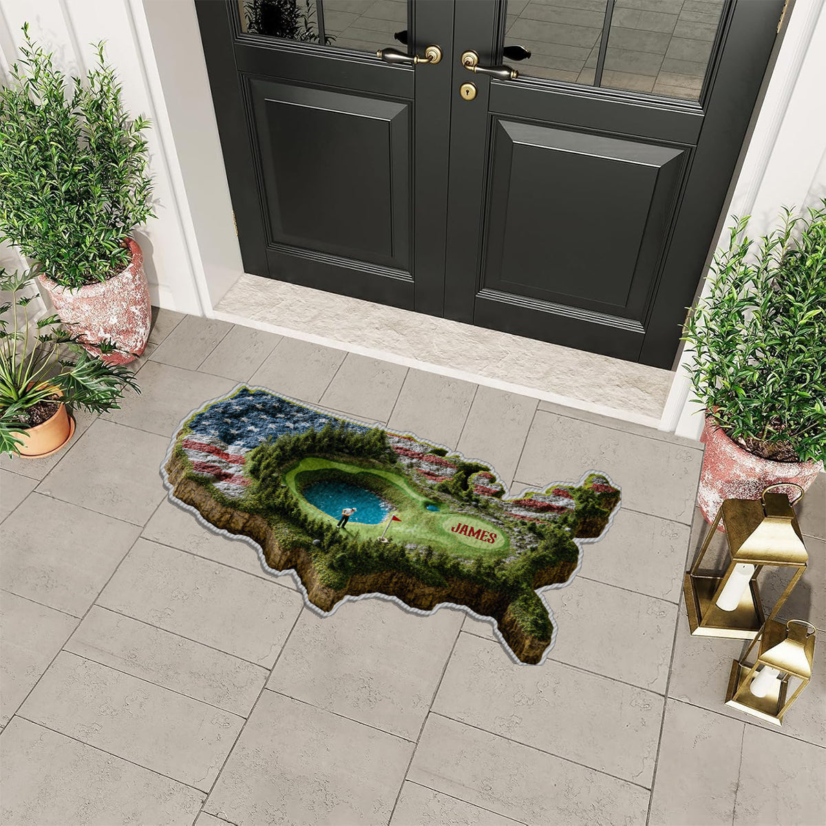 Aus Liebe zum Golfsport – Personalisierter, rutschfester, getufteter Golfteppich
