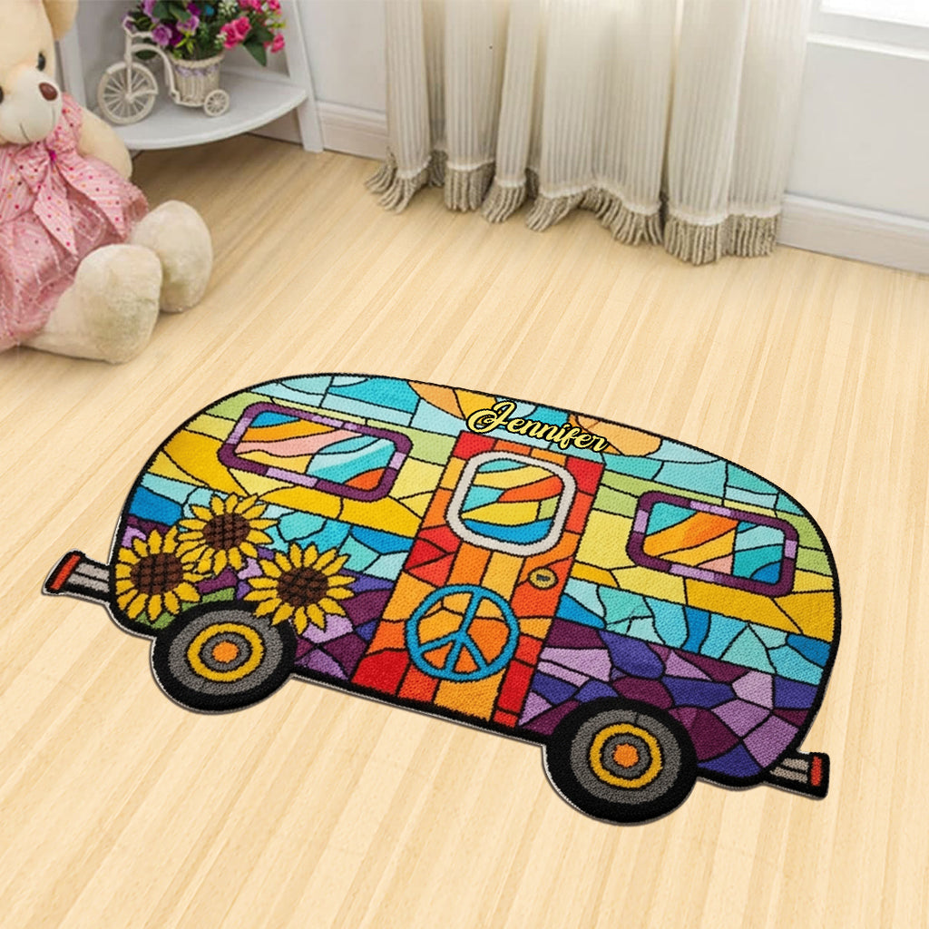 Hippie Souls - Personalized Hippie Shaped Doormat/ Rug