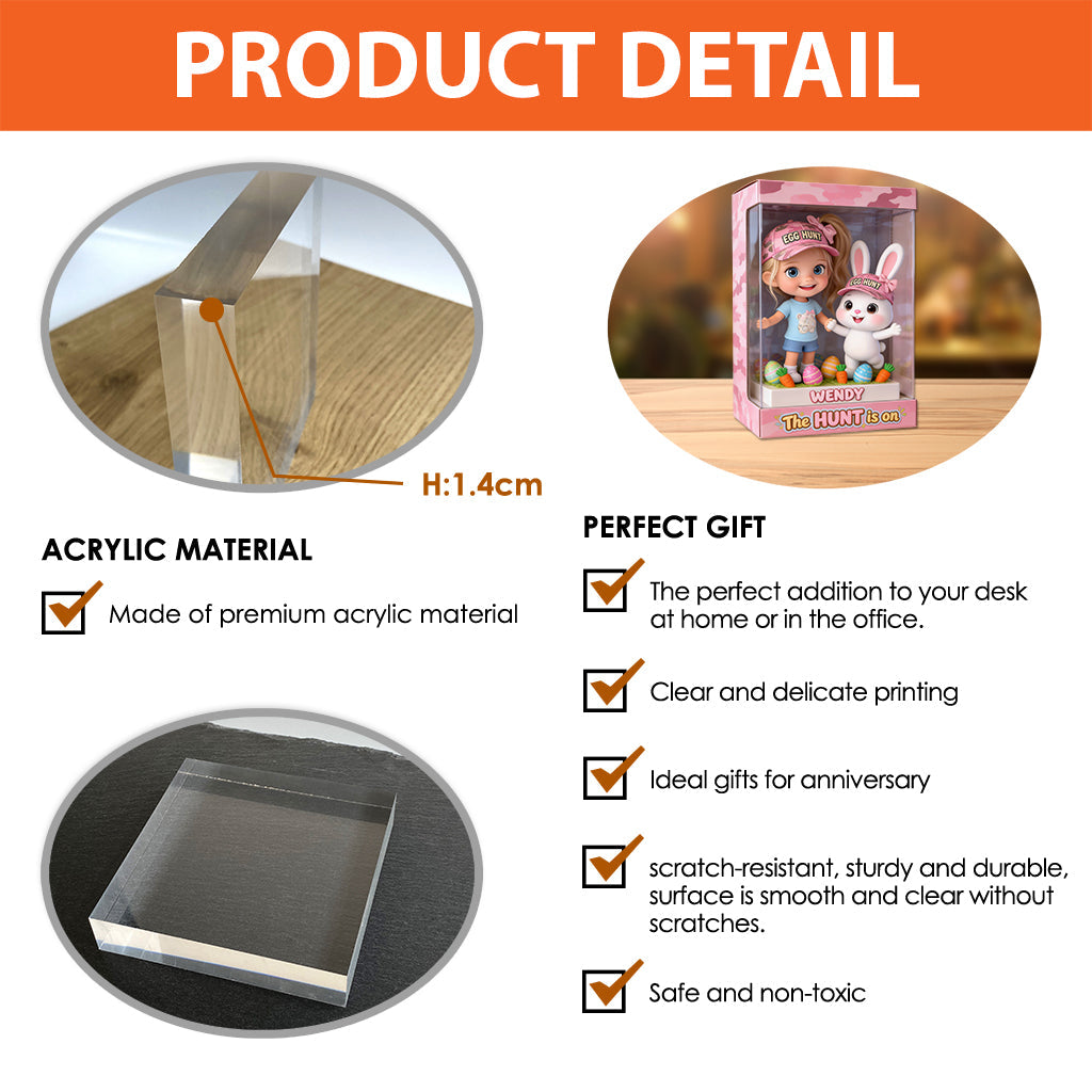 Custom Any Photo The Hunt Is On - Personalized Kid Custom Shaped Acrylic Plaque