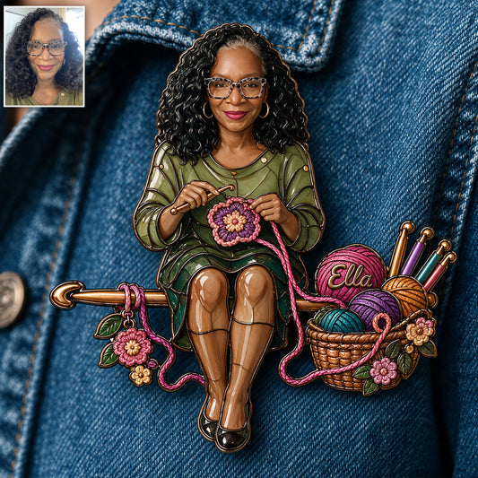 Love Crocheting - Personalized Crocheting 3D Embossed Enamel Pin