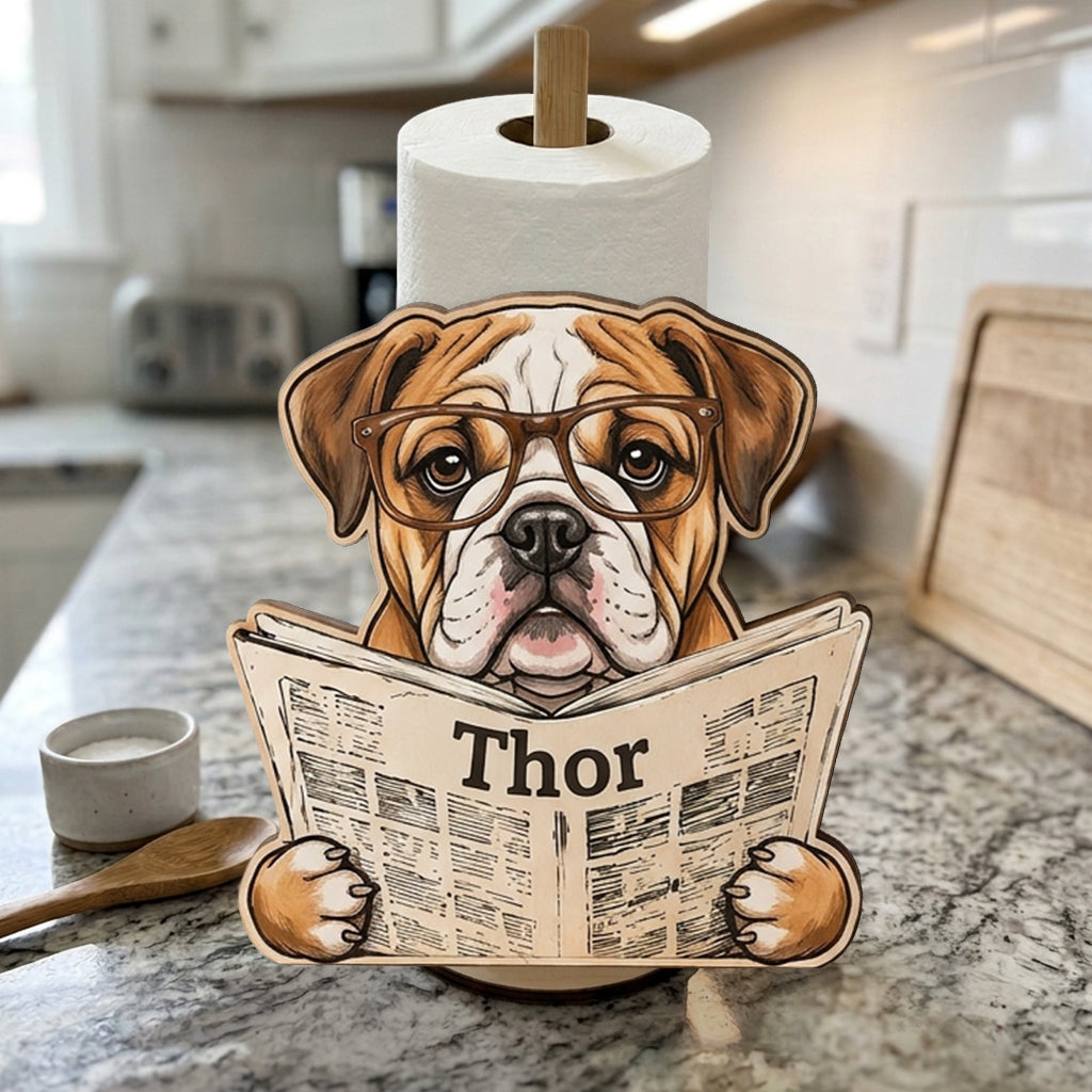 Individuelle Fotozeitung - Personalisierter Hundeküchenrollenhalter