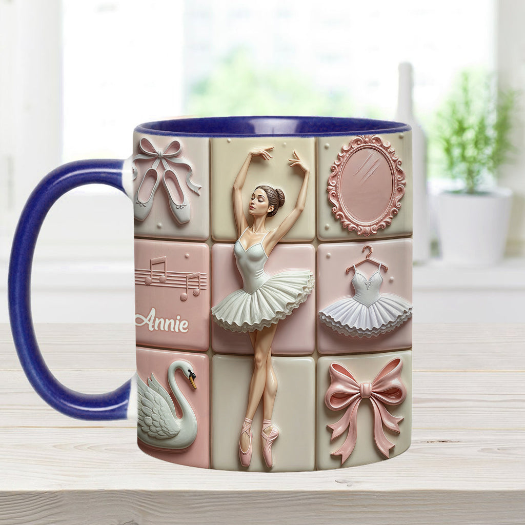 Liebe zum Ballett – Personalisierte Tasse mit Ballett-Motiv