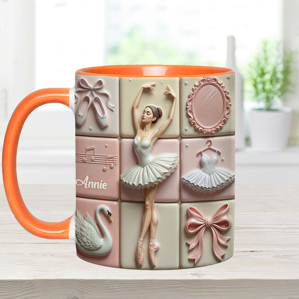 Liebe zum Ballett – Personalisierte Tasse mit Ballett-Motiv