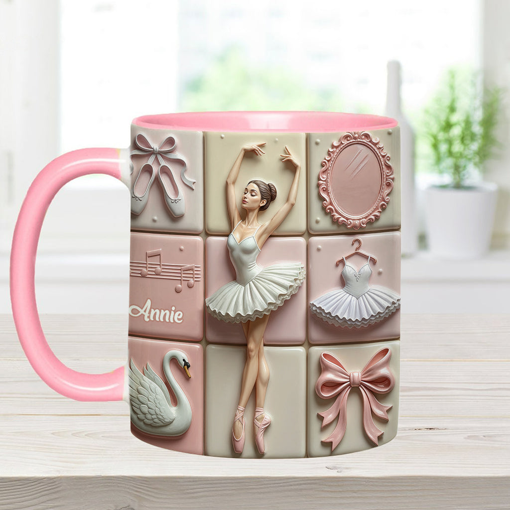 Liebe zum Ballett – Personalisierte Tasse mit Ballett-Motiv