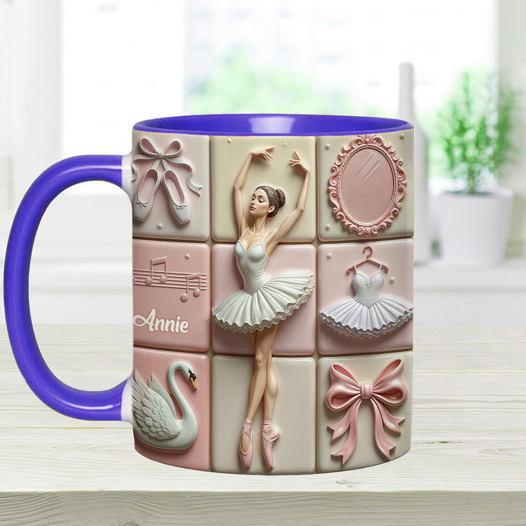 Liebe zum Ballett – Personalisierte Tasse mit Ballett-Motiv