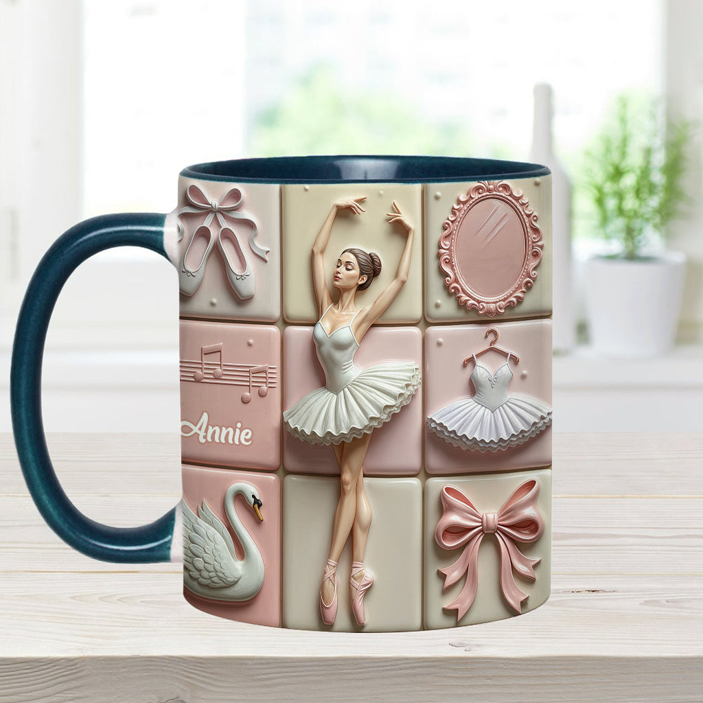 Liebe zum Ballett – Personalisierte Tasse mit Ballett-Motiv