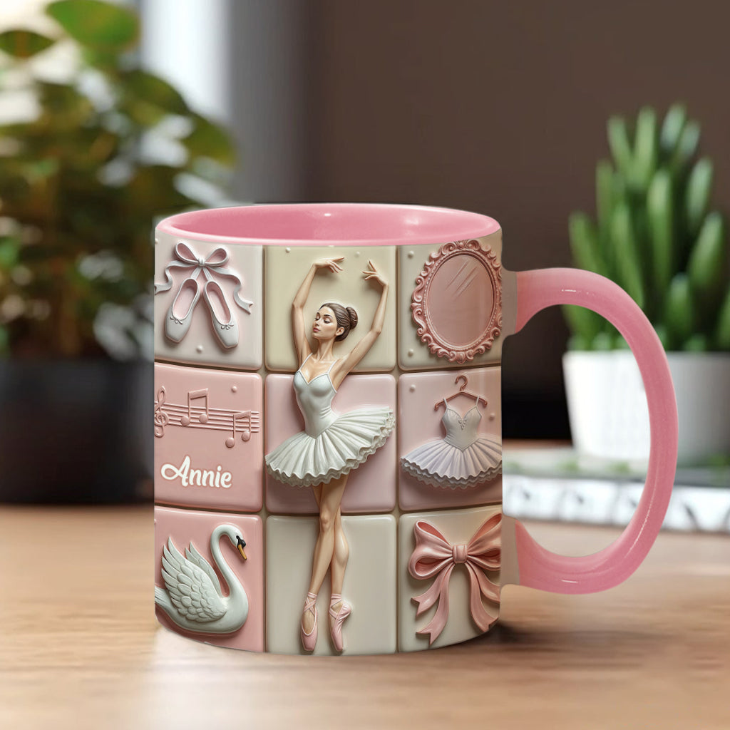 Liebe zum Ballett – Personalisierte Tasse mit Ballett-Motiv