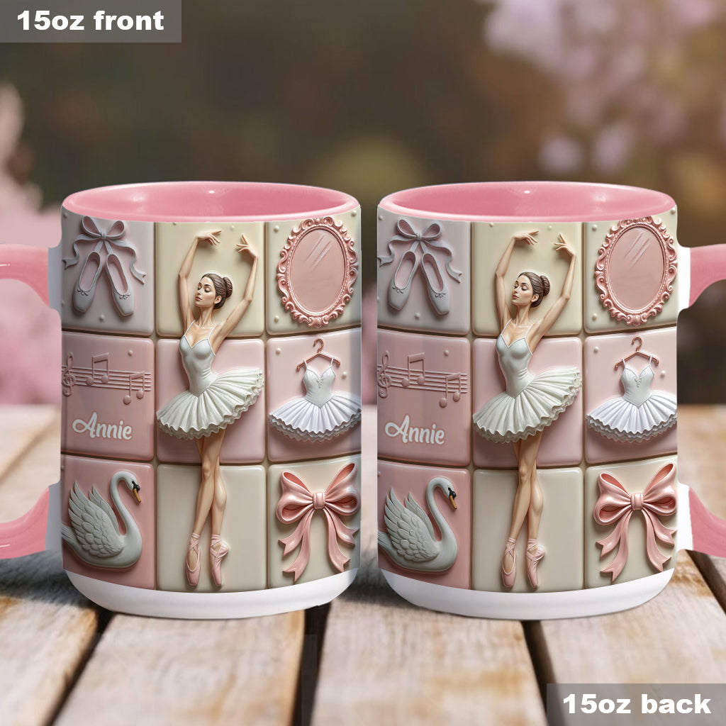 Liebe zum Ballett – Personalisierte Tasse mit Ballett-Motiv
