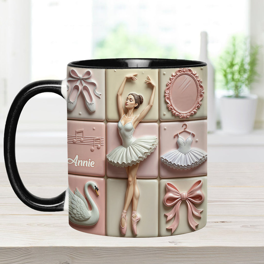 Liebe zum Ballett – Personalisierte Tasse mit Ballett-Motiv