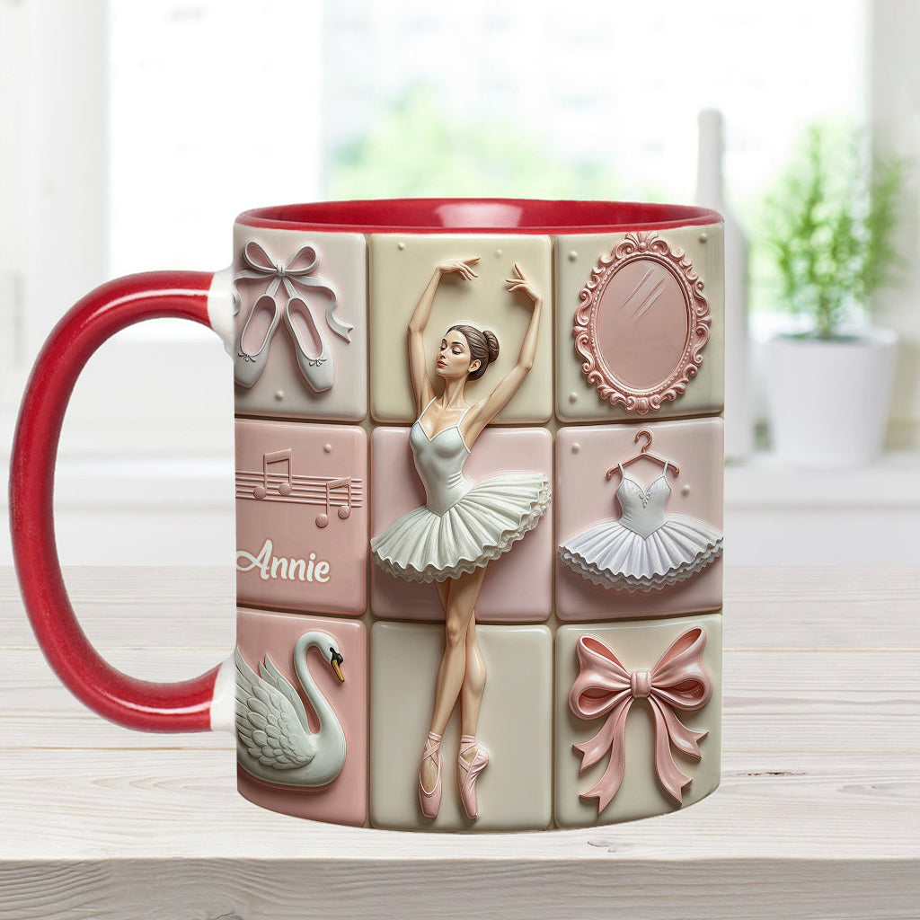 Liebe zum Ballett – Personalisierte Tasse mit Ballett-Motiv