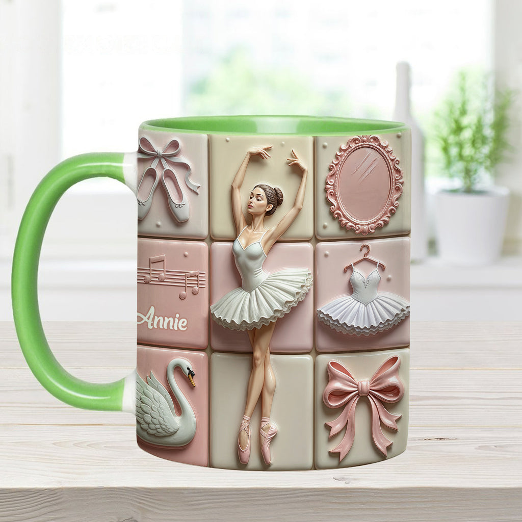 Liebe zum Ballett – Personalisierte Tasse mit Ballett-Motiv