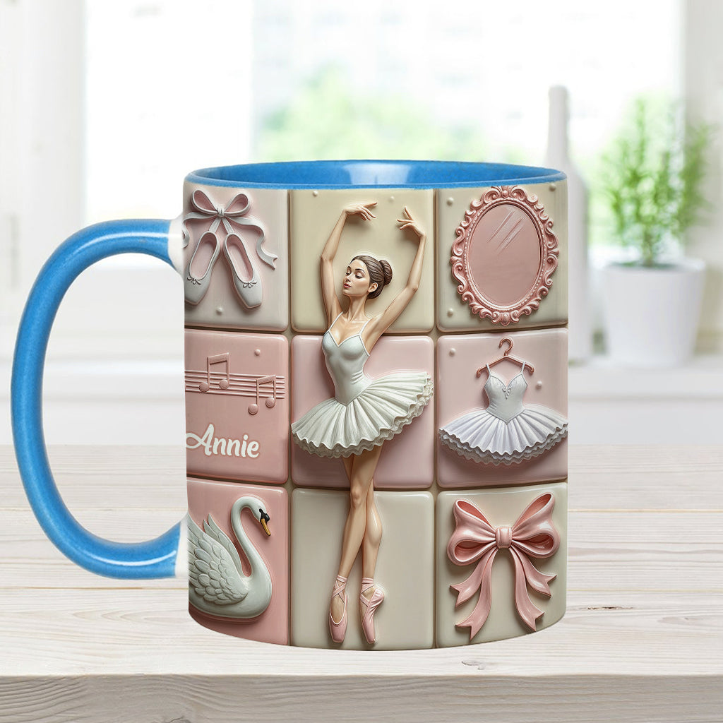 Liebe zum Ballett – Personalisierte Tasse mit Ballett-Motiv