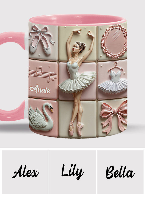 Liebe zum Ballett – Personalisierte Tasse mit Ballett-Motiv