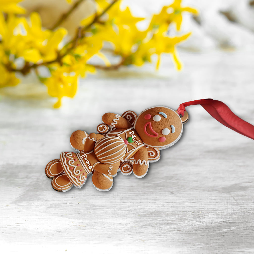 Lustiges Lebkuchenpaar – Personalisierter Paar-Weihnachtsbaumschmuck